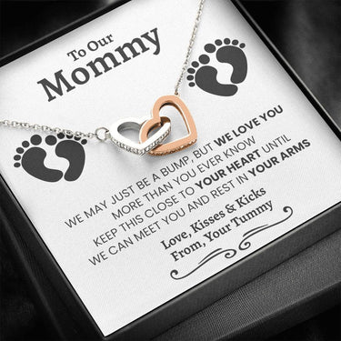 Tummy (Twins) Interlocking Hearts Necklace - Love You This Much